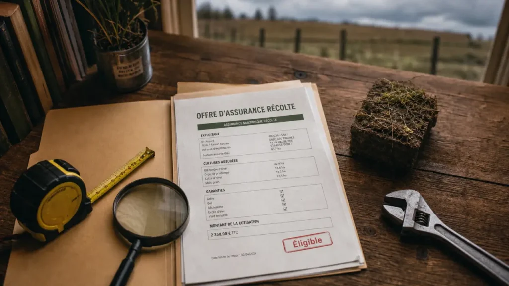 Assurance agricole : assurance récolte et aides prairies à vérifier avant de signer