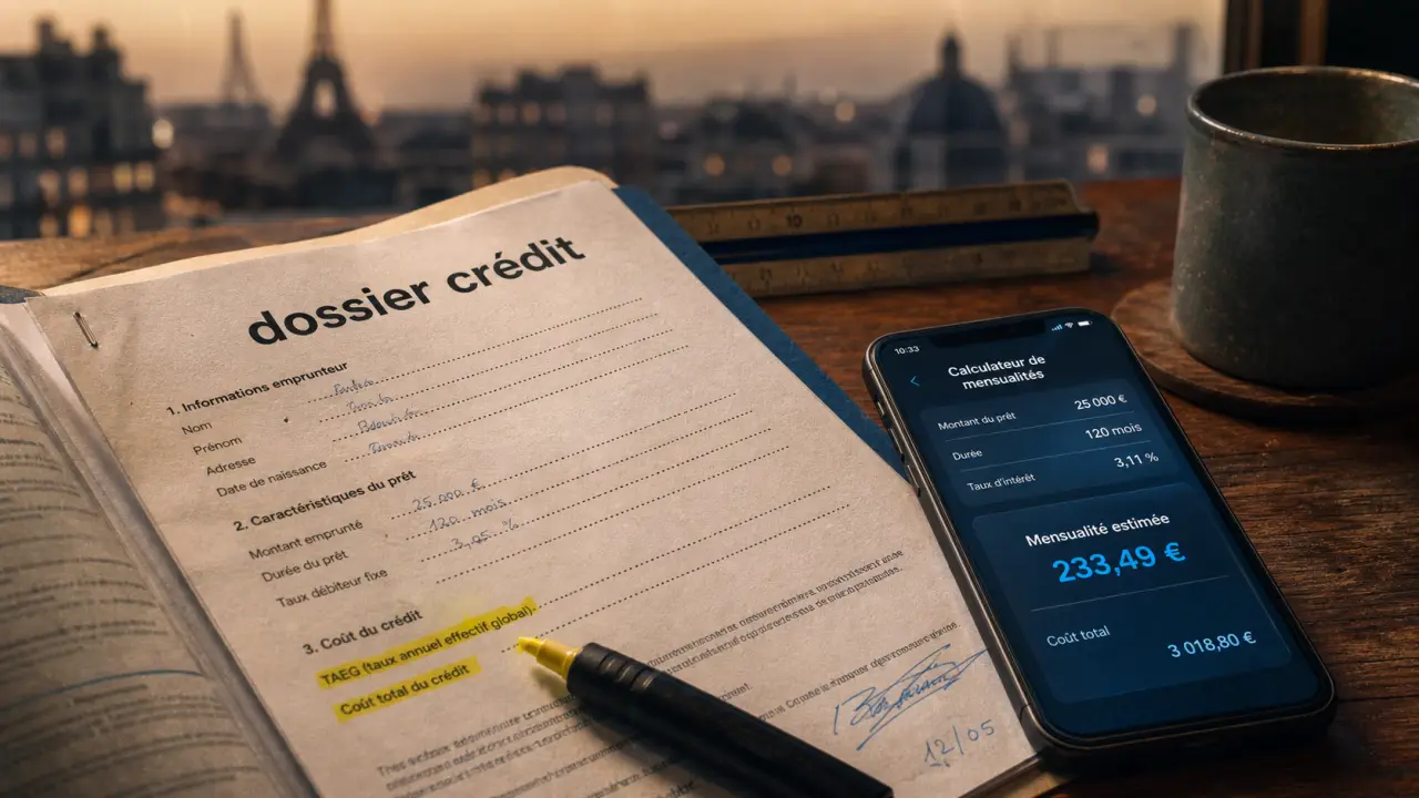 Taux d'intérêts crédit immobilier : TAEG, coût total, mensualités