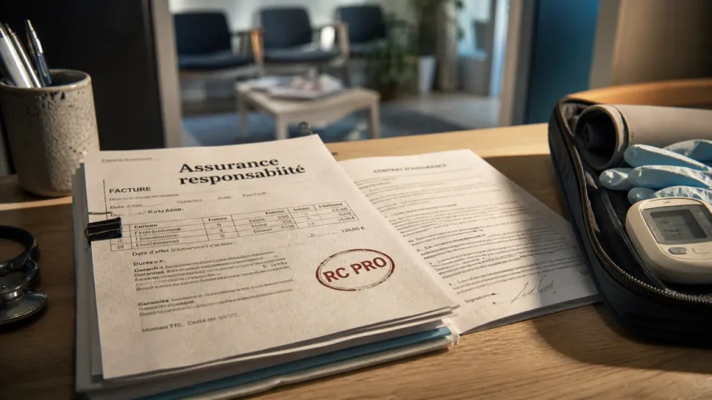 Assurance pro santé responsabilité : documents RC pro au cabinet médical