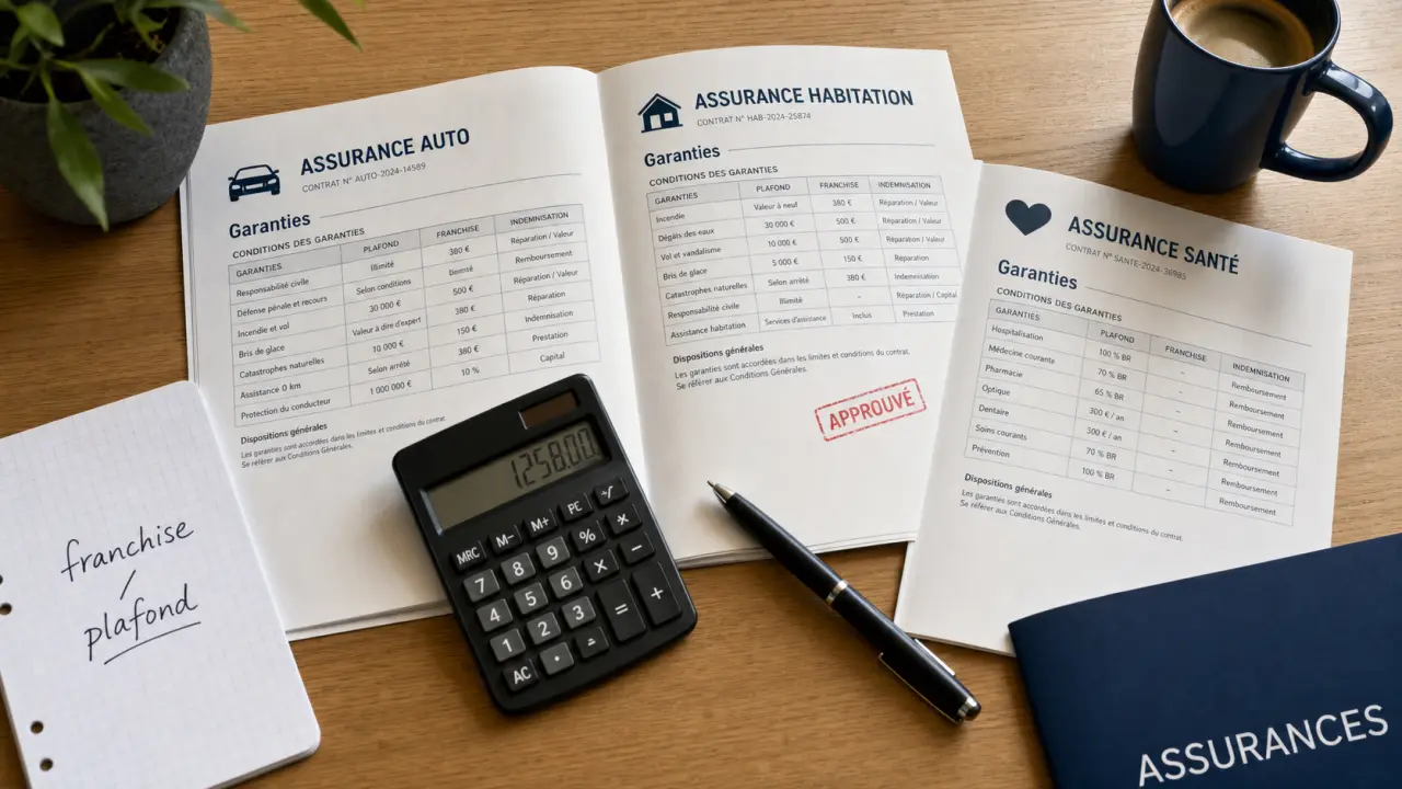 Compagnie d'assurance : contrats ouverts, garanties et franchise