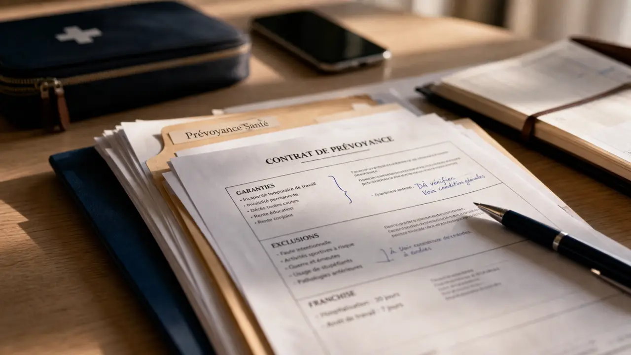 Pavillon prévoyance professionnel de santé : vérification garanties, franchise, exclusions
