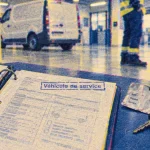 Assurance véhicule de service : clés et documents, hall d’entreprise