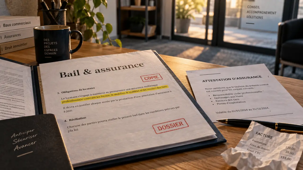 Bail professionnel assurance : dossier et attestation d’assurance à vérifier