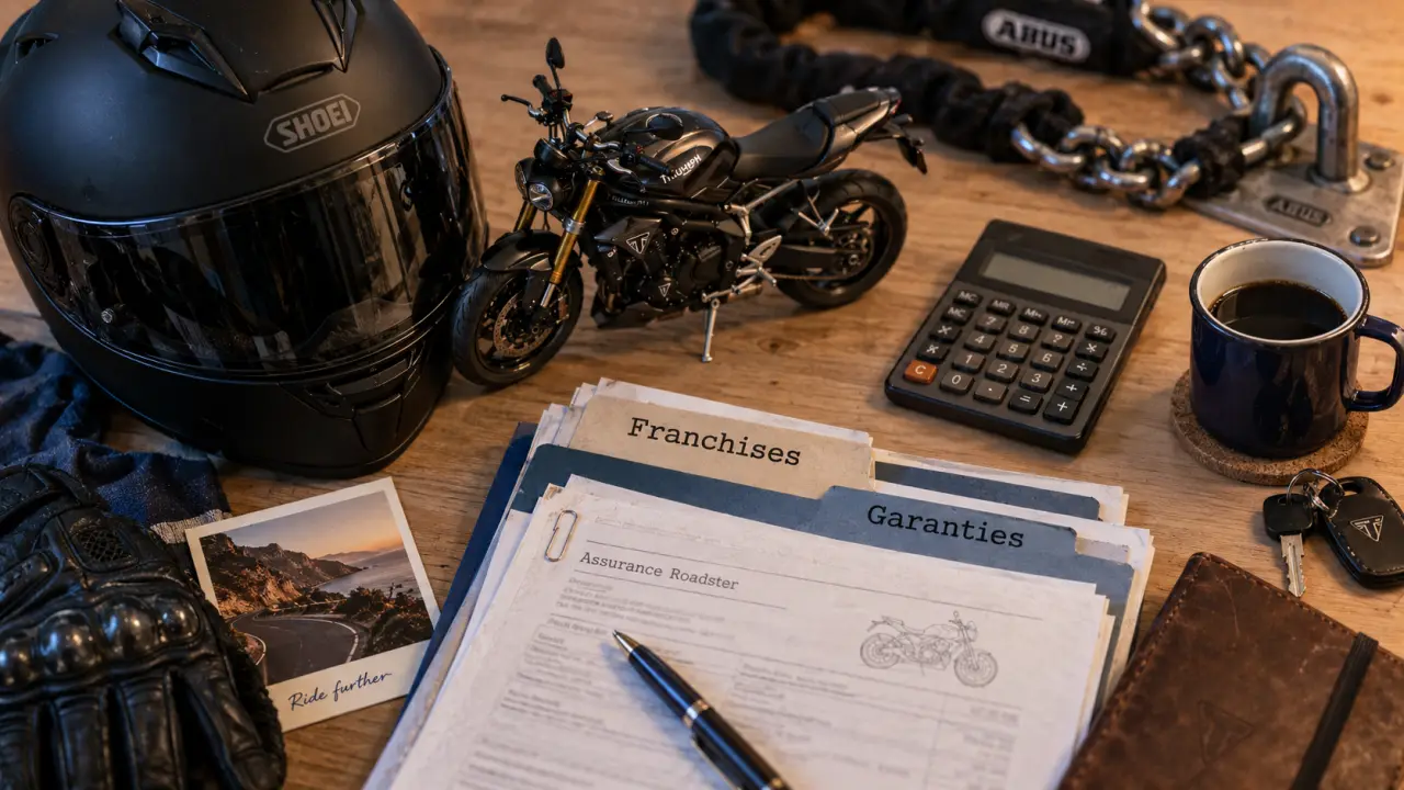 Assurance moto roadster : franchises et garanties pour indemnisation